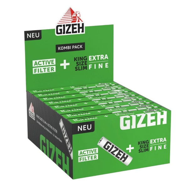 Gizeh Slim Kombipack mit Aktivkohlefilter