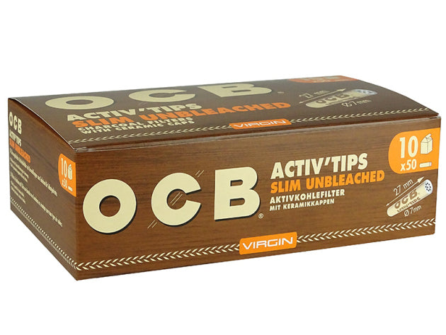 OCB Aktivkohlefilter 7mm 50er Braun