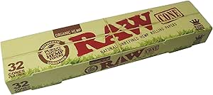 Raw Organic Cones 1-1/4  BOX100