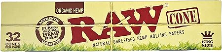 Raw Organic Cones 32 Pack KS Box/100