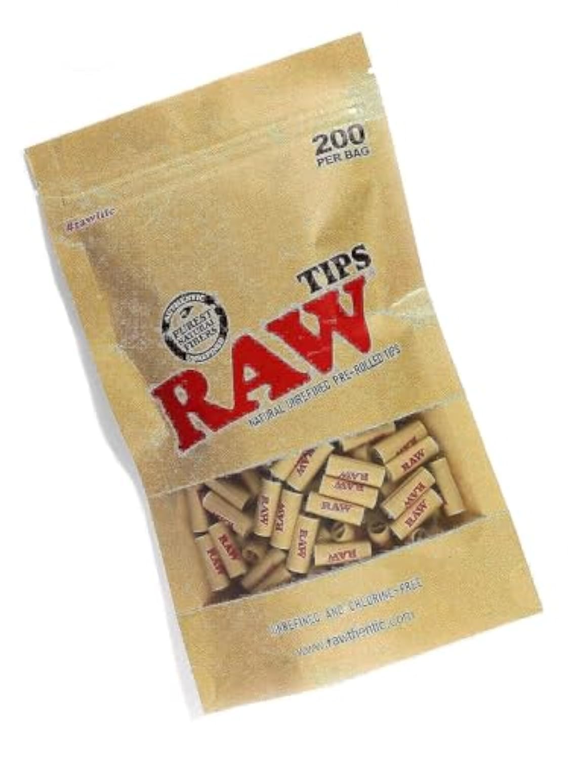 Raw Prerolled Tips in Bag /200